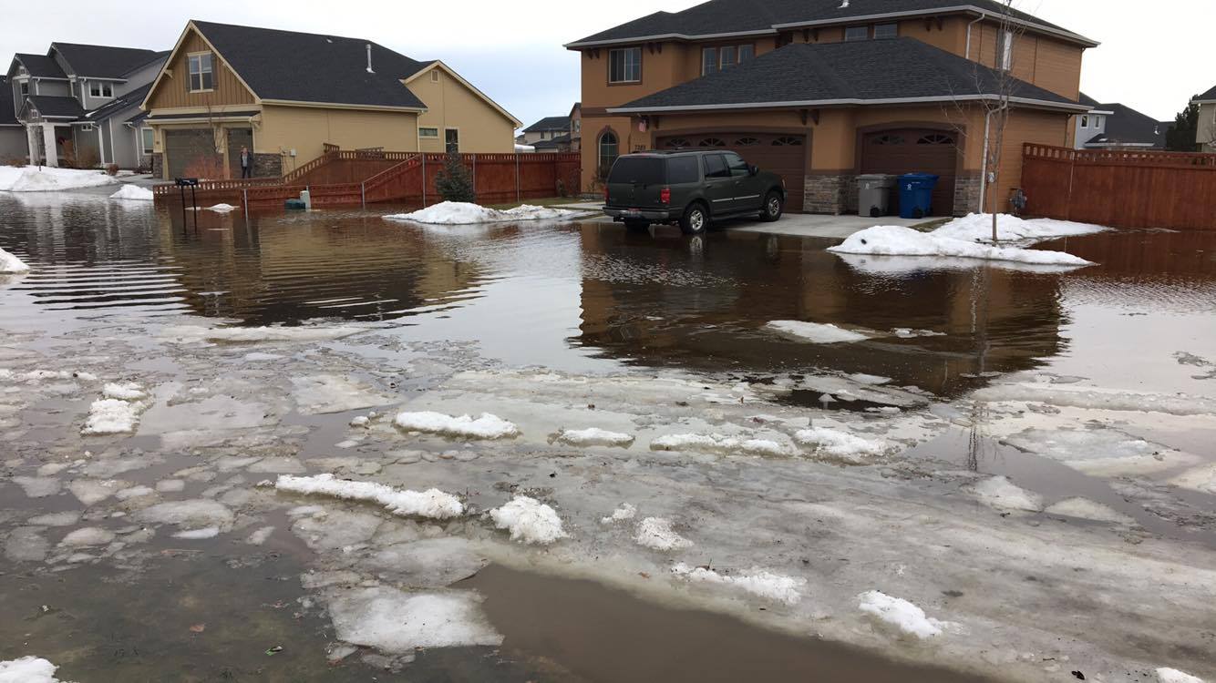 Flooding in Boise neighborhood